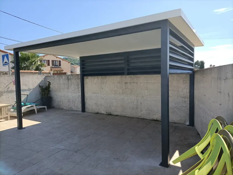 Abri de Terrasse en Fer Forgé Sur Mesure à Sète proche de Frontignan bassin de Thau 